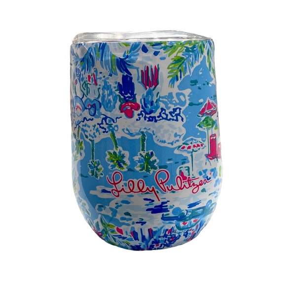 New Without Tags Lilly Pulitzer Travel Tumbler in What A Lovely Place 12 ounces - Picture 1 of 7